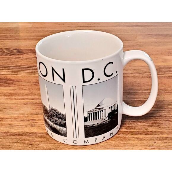 STARBUCKS "BARISTA" 2005 WASHINGTON D.C. MUG 18 oz. CUP CITY SCENES, Black/White - Picture 2 of 3
